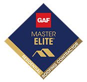 A blue diamond with the words gaf master elite in gold.